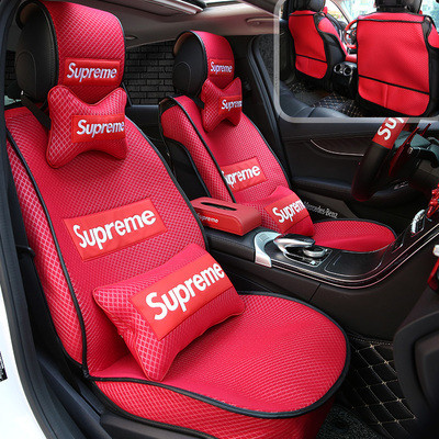 クロムハーツ 車 シートカバー 車用/内装パーツ/カークッション カーシート Ｌ字型クッション 椅子カバーマット 超通気性 快適性 座布団 - 車用 運転 自宅用 オフィス 滑り止め 脱とても簡単