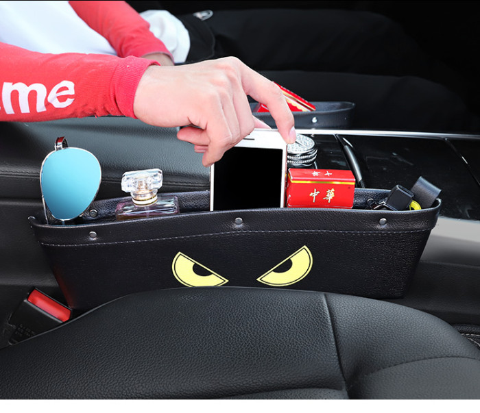 シュプリーム 車用収納ポケット 車用小物入れ 隙間ポケット 車載サイド収納ボックス 運転席・助手席兼用 車 2ピースカーシートギャップ収納ボックス、カーシートサイドオーガナイザーボックス、漏れ防止収納オーガナイザー 車用 収納ボックス カー用品 便利グッズ 収納 ミニバン 軽自動車 カー