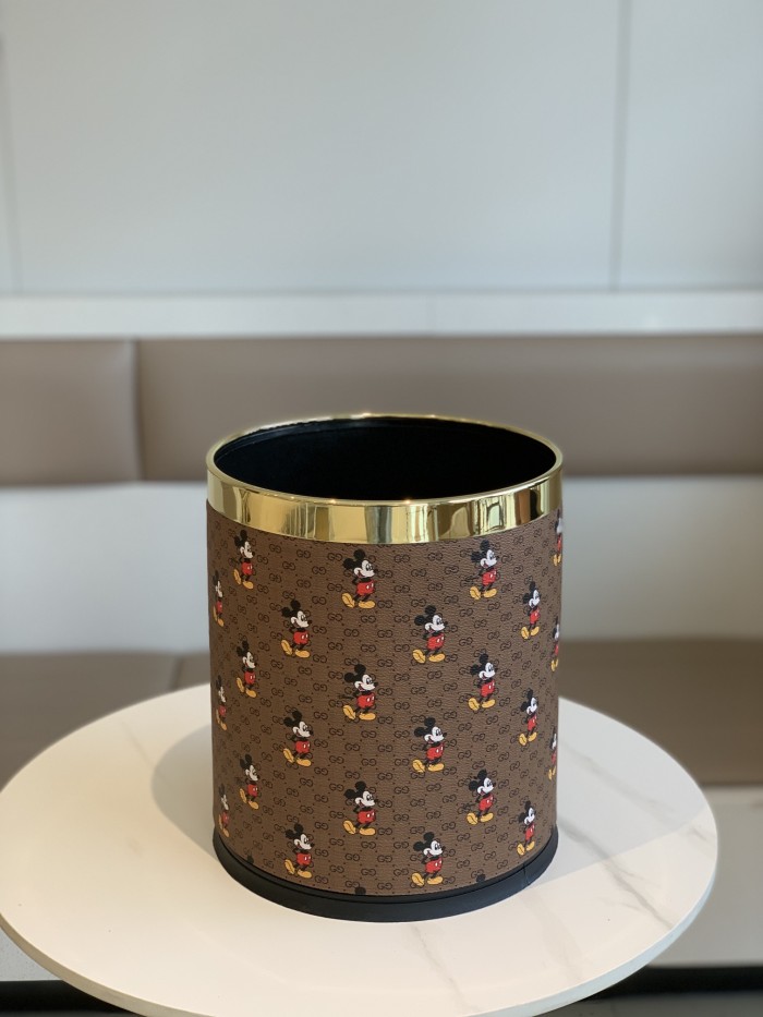 GUCCI グッチ　ゴミ箱　ダストボックス　リビング/キッチン/寝室用　2重構造蓋なし10L　インテリア 選べる3色