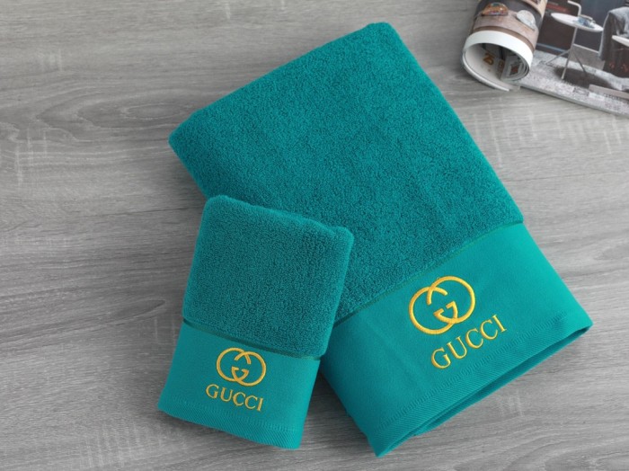 タオルセット　GUCCI/グッチバスタオル2枚セット　パレオ/湯上がりタオル　デイリータオル　お風呂グッズ家庭用　吸水性　6色