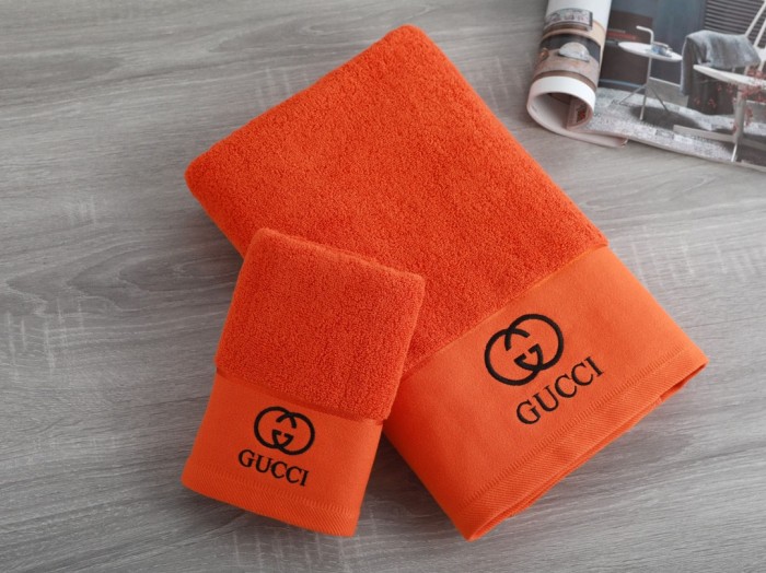 タオルセット　GUCCI/グッチバスタオル2枚セット　パレオ/湯上がりタオル　デイリータオル　お風呂グッズ家庭用　吸水性　6色