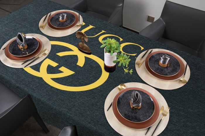 GUCCIテーブルクロス　グッチテーブルかけ/机カバー　リネン生地厚手　インテリア雑貨食卓カバー　撥水防塵汚れ防止