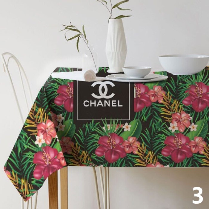 テーブルクロス　シャネル/CHANEL　テーブルかけ/食卓カバー/机カバー　防塵撥水汚れ防止　リネン風薄手　インテリア雑貨