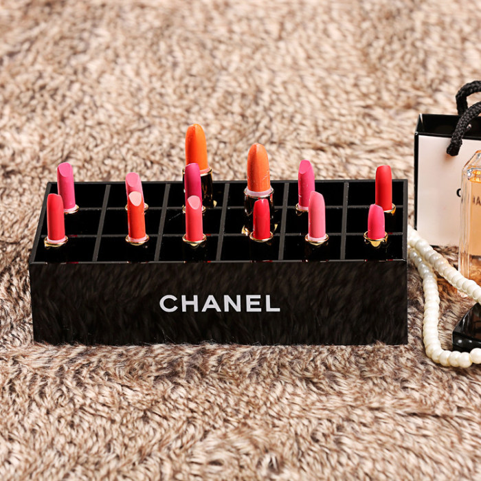 シャネル小物入れ　CHANELアクリル収納ボックス　メイクボックス　口紅ボックス　インテリア