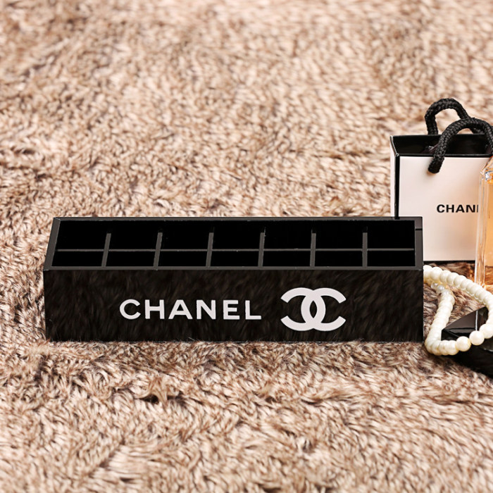 CHANEL　シャネル小物入れ　アクリル収納ボックス　メイクボックス　口紅ボックスレディース