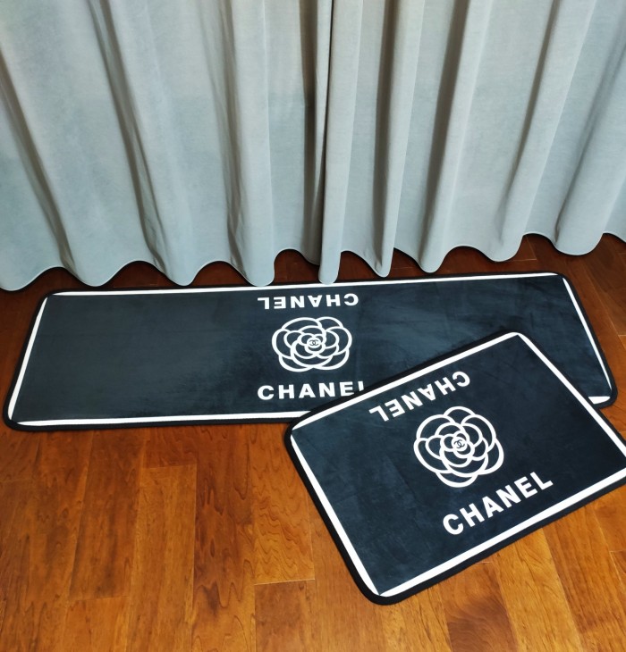 CHANEL人気マット　カーペット/絨毯　シャネルキッチンマット/トイレマット　ベッドルーム　新居マット室内　カメリア柄選べる2色