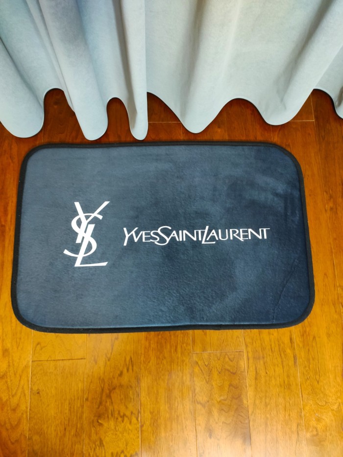イヴ サンローランマット　Yves Saint Laurent　長方形カーペット絨毯　キッチンマット/玄関マット/トイレマット/浴室　防音吸水マット　洗えるYSL
