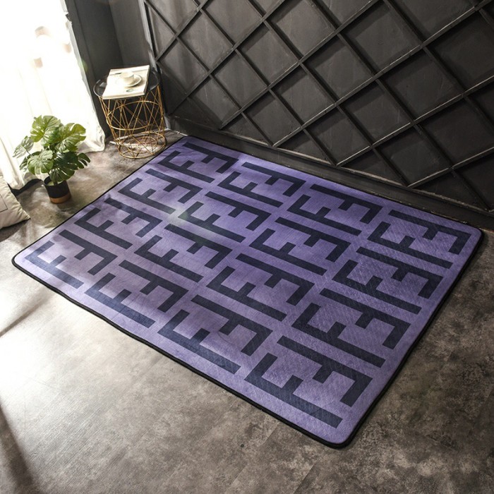 FENDIフェンディ　新品人気カーペット150×200サイズ長方形 四角　絨毯ラグマット　子供プレイマット　洗える滑り止め付き　選べる2色