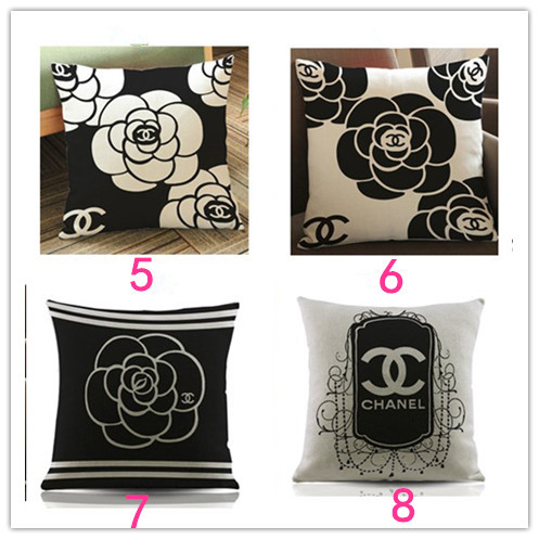 CHANELクッションカバー　おしゃれシャネルクッション中身あり シャネルカバーリネン/ベルベット　ソファー/背当て　8種選択