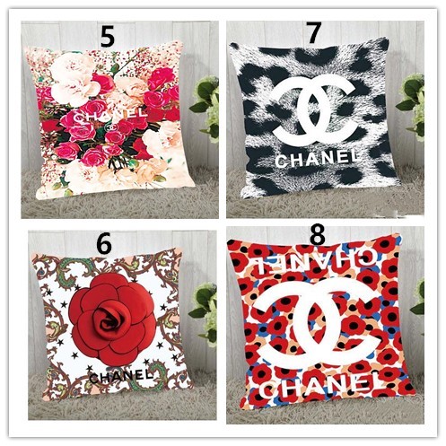 CHANEL/シャネル　クッションカバー/背当て シャネルクッション中身あり　インテリア美品カバー　リネン/ベルベット生地　8種選択