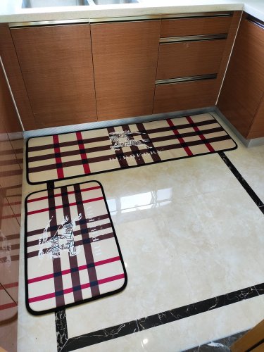 バーバリーマット　長方形カーペット絨毯　浴室/キッチンマット/玄関マット/トイレマット　防音吸水マット　オールシーズンBurberry