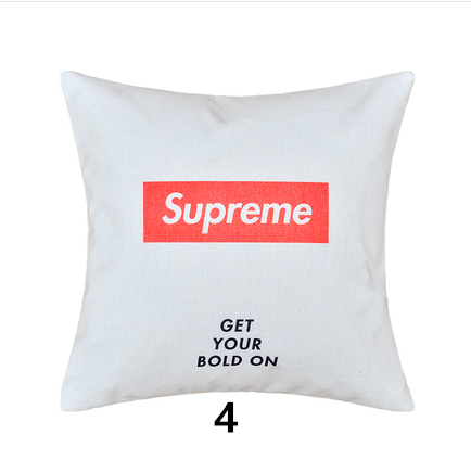 SupremeクッションカバーOrクッション中材あり◆シュプリーム人気カバー　リネン生地ベルベット生地クッションカバー　インテリア雑貨