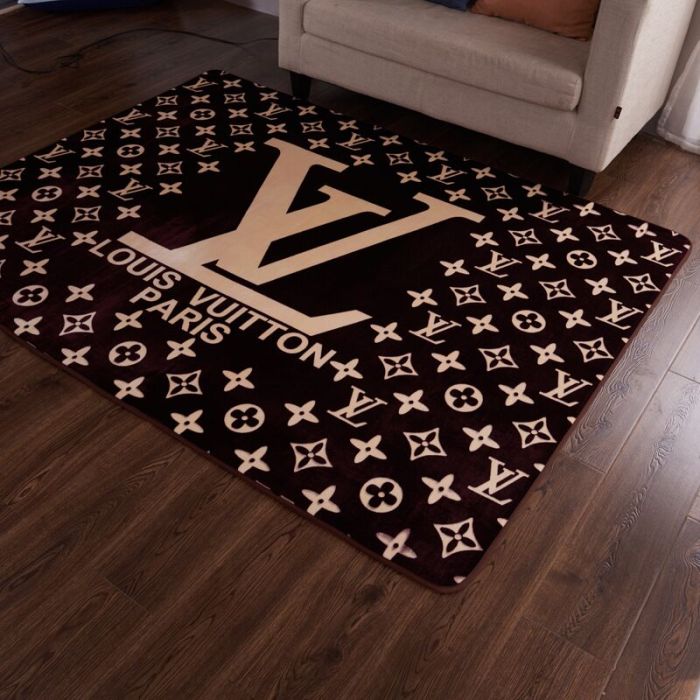 LOUIS VUITTON　ルイヴィトン カーペット　ブラウン　モノグラム　目立つロゴ　カーペットカバー ラグ マット