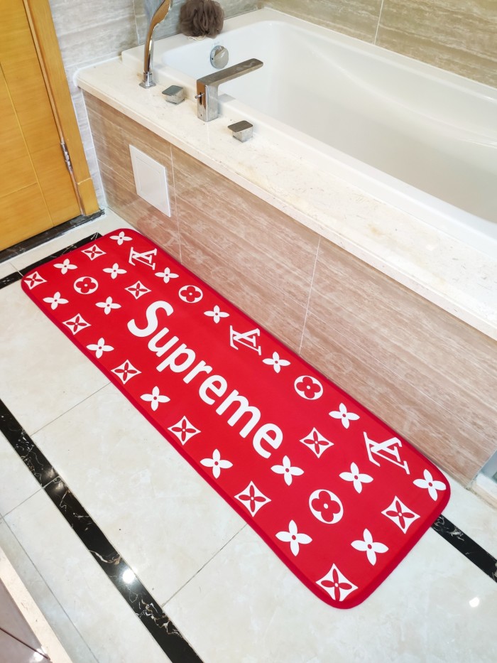 シュプリーム　カーペット　キッチンマット　人気トイレマット　玄関/ベッドルーム/浴室/フロアマット　2種サイズ絨毯Supreme