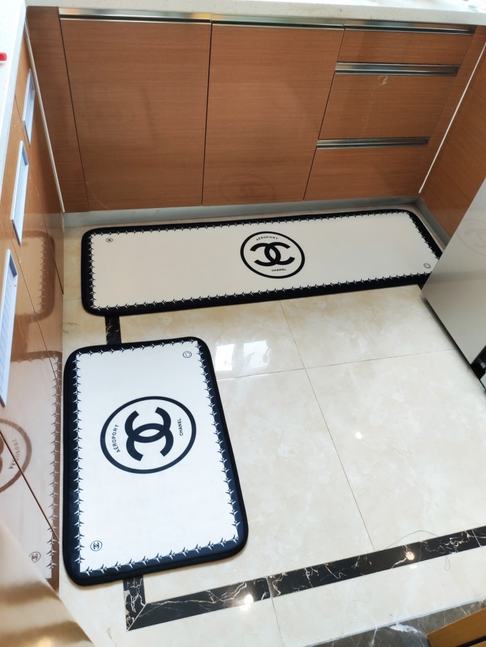 CHANEL　シャネルカーペット 人気マット　キッチンマット　トイレマット　新居玄関絨毯　防音滑り止めラグ★送料無料