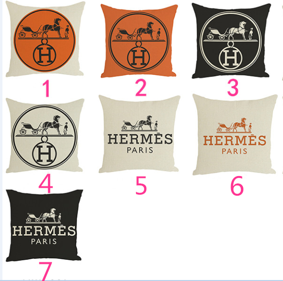 HERMES　エルメス　クッションカバー　可愛いクッション　おしゃれクッションカバー　リネンベルベット　9種