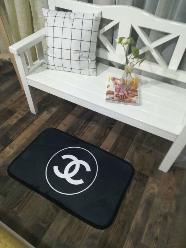 CHANEL シャネル ブラック マット 浴室/キッチン/玄関 台所マット ココマーク