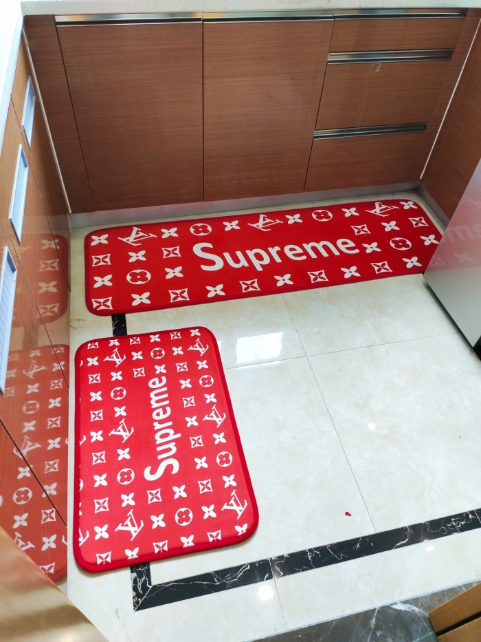 シュプリーム　カーペット　キッチンマット　人気トイレマット　玄関/ベッドルーム/浴室/フロアマット　2種サイズ絨毯Supreme