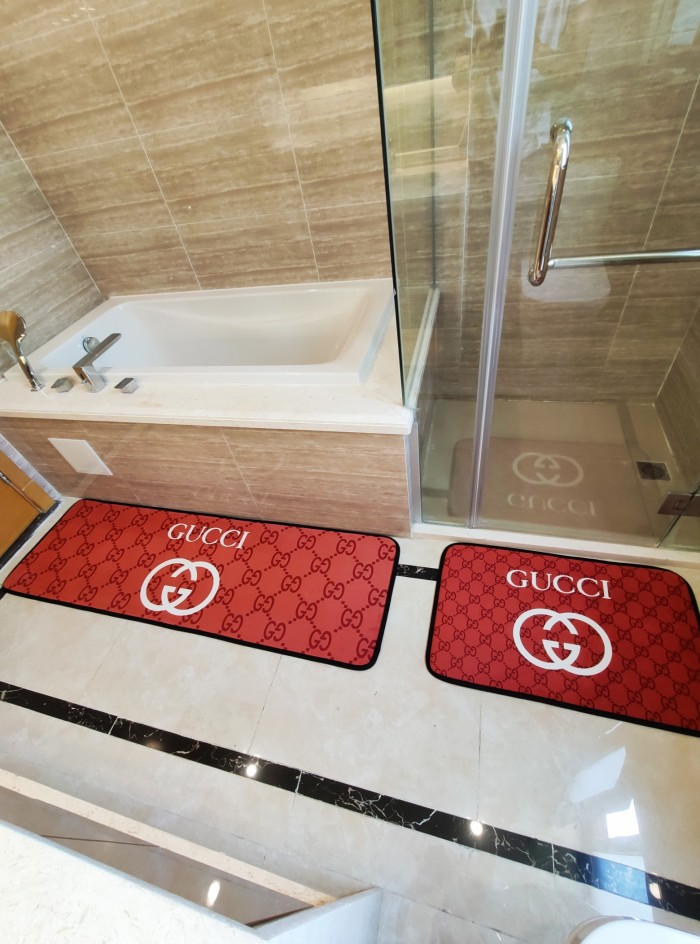 GUCCIカーペット　人気マットグッチ　キッチンマット　トイレマット　フロアマット　ベッドルーム/浴室/新居絨毯★洗える