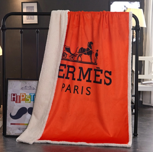 エルメス　HERMES　人気ブランケット　毛布　暖かい　通年使用でき　ひざ掛け毛布　オレンジ　2種類選択可