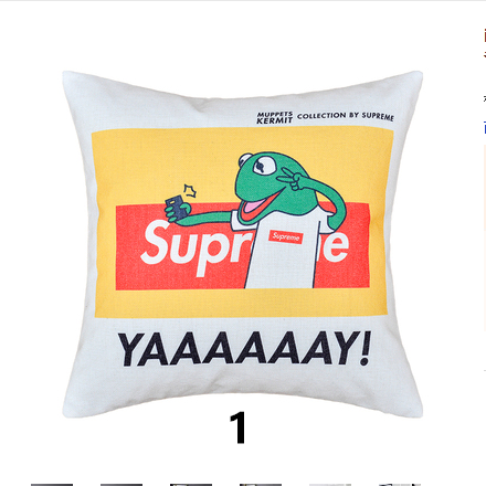SupremeクッションカバーOrクッション中材あり◆シュプリーム人気カバー　リネン生地ベルベット生地クッションカバー　インテリア雑貨
