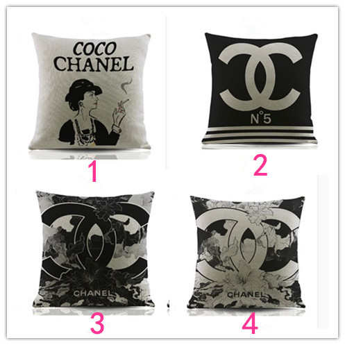 CHANELクッションカバー　おしゃれシャネルクッション中身あり シャネルカバーリネン/ベルベット　ソファー/背当て　8種選択