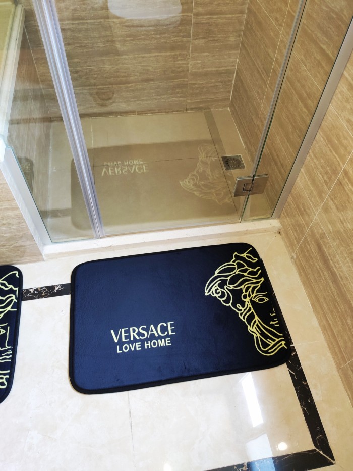 Versaceカーペット　ヴェルサーチ人気マット絨毯　キッチンマット/トイレ/ベッドルーム/浴室/オフィス/新居　ウォッシャブル