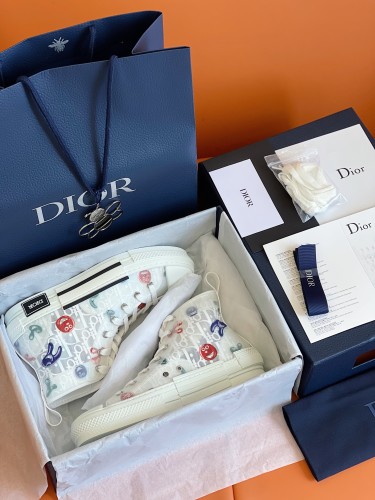 超話題!Diorディオール カップル モデル B23 ハイカット スニーカー
