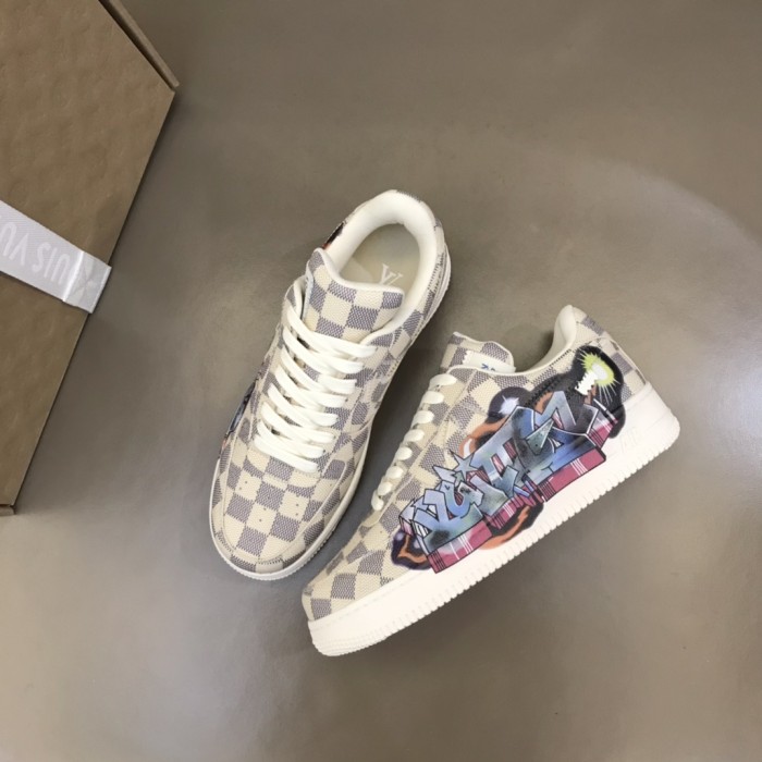 超話題!Loui Vuitto x OFF-WHITE x Nike Tripartite クール メンズ カジュアル スニーカー