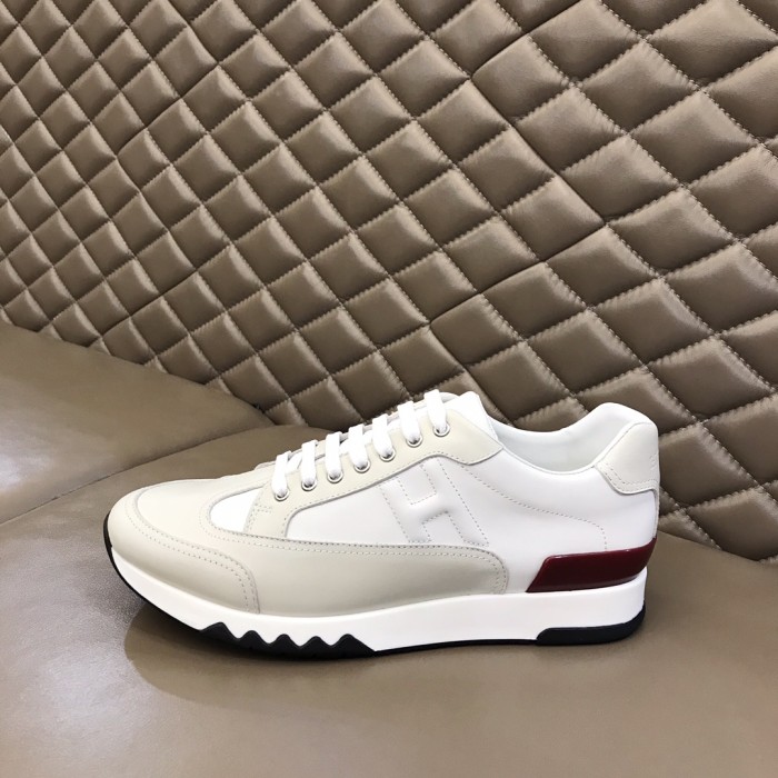 最新Hermesエルメス シンプル クラシック メンズ スニーカー