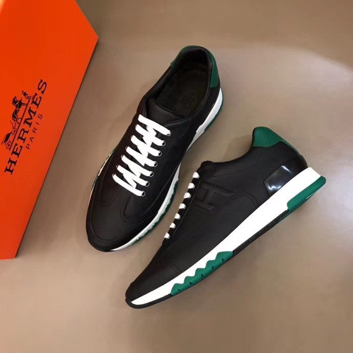 最新Hermesエルメス シンプル クラシック メンズ スニーカー