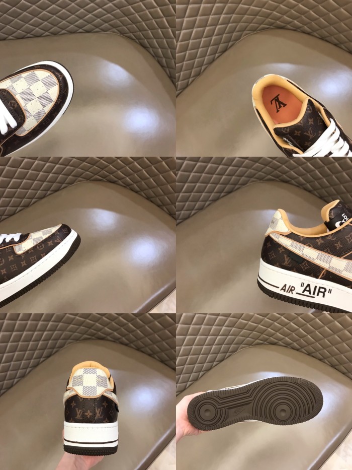 超話題!Loui Vuitto x OFF-WHITE x Nike Tripartite クール メンズ カジュアル スニーカー