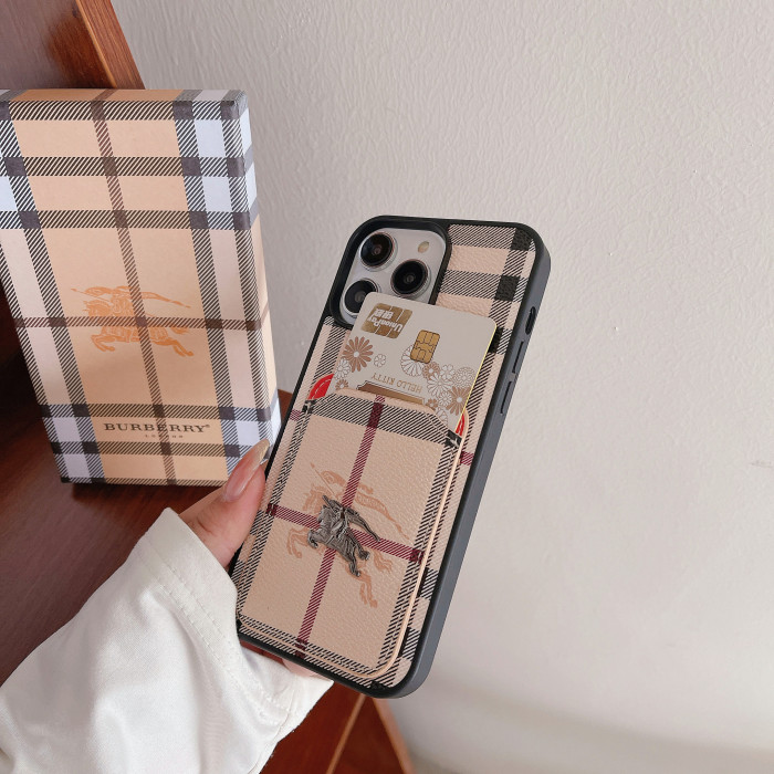 Burberryバーバリーケース最新全機種14 Pro/11/Xs Max/Xr/XS/iPhone7/7P/8/8P/iPhone12/13 4色