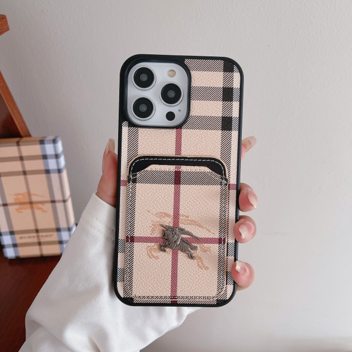 Burberryバーバリーケース最新全機種14 Pro/11/Xs Max/Xr/XS/iPhone7/7P/8/8P/iPhone12/13 4色