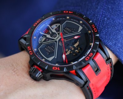 使い勝手良し ROGER DUBUISロジェデュブイAutomatic Skeleton自動上鎖透かし彫りシリーズの新しい演繹を経た超卓越時計