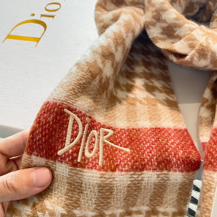 稀少 Dior ディオール 偽物通販 グラデーションカシミヤロングスカーフ