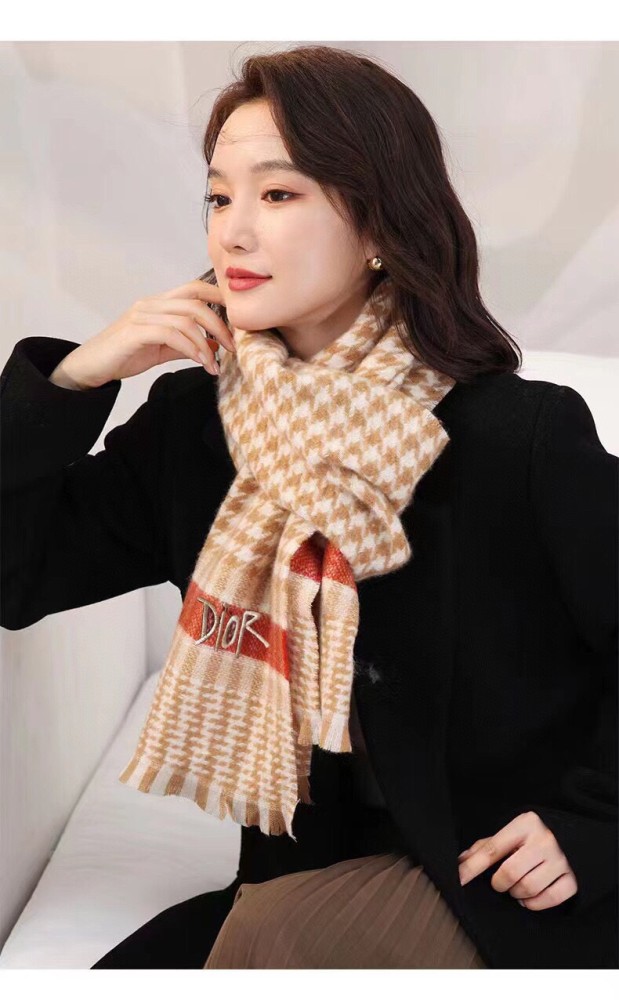 稀少 Dior ディオール 偽物通販 グラデーションカシミヤロングスカーフ