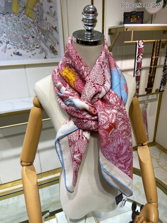 大人気 Hermesエルメス コピー 二重同色カシミヤスカーフ