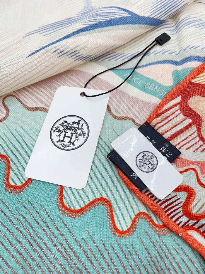 追跡付 Hermesエルメス n級品 両面同色マフラー