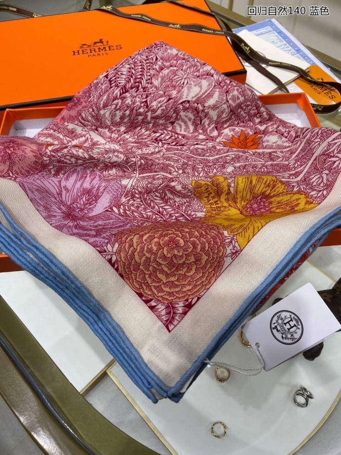 大人気 Hermesエルメス コピー 二重同色カシミヤスカーフ