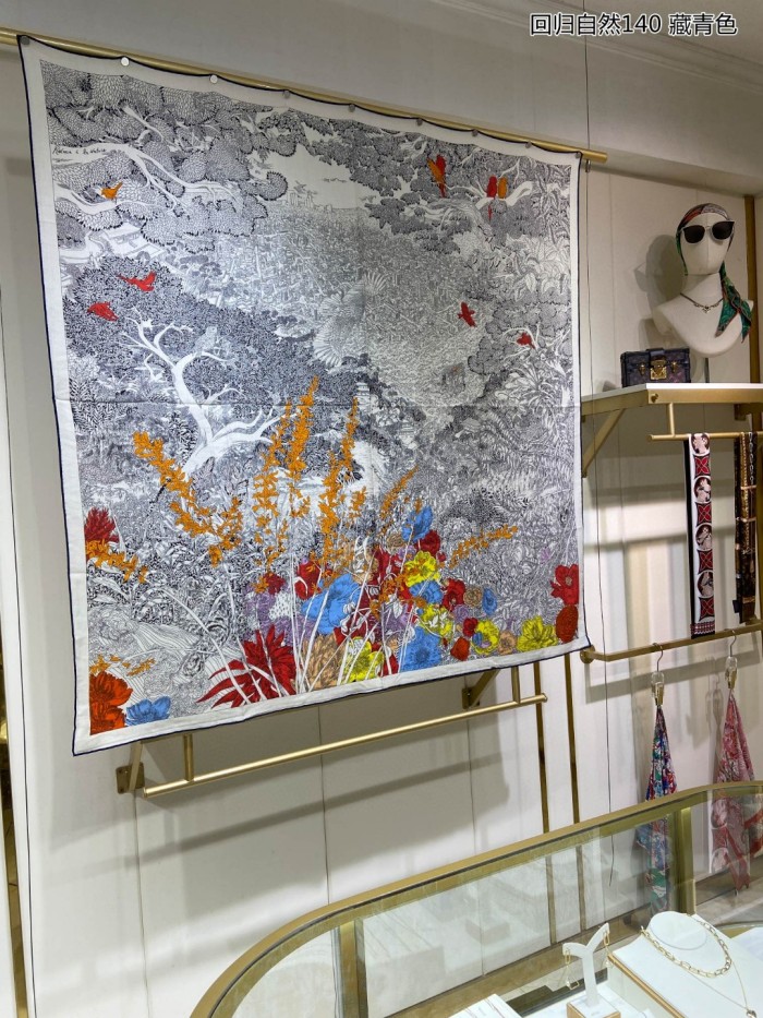 稀少 Hermesエルメス n級品 二重同色カシミヤスカーフ