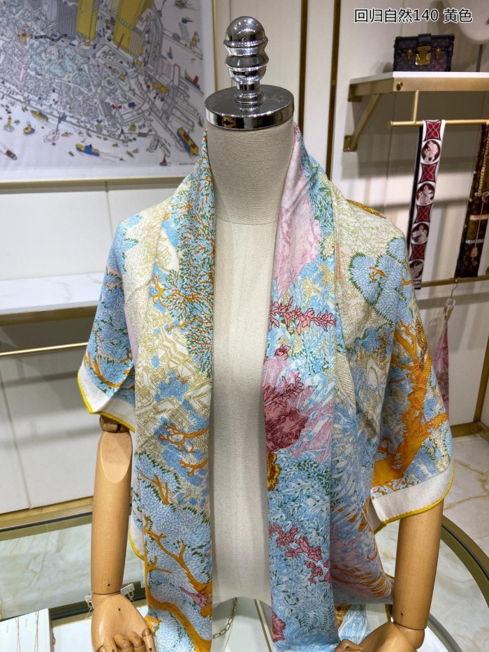 【限定】Hermesエルメス 激安偽物 二重同色カシミヤスカーフ