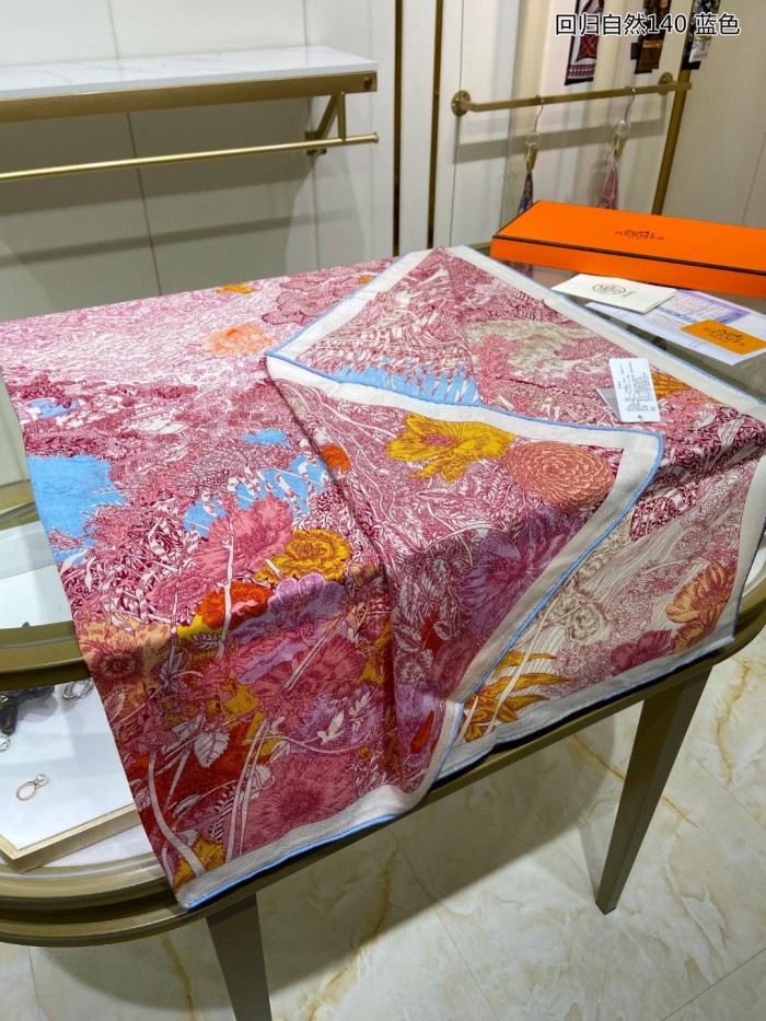 大人気 Hermesエルメス コピー 二重同色カシミヤスカーフ