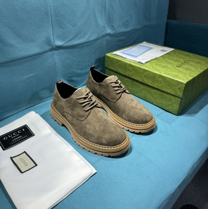 超話題! グッチ コピーおすすめ 新品のビジネスブーツは全頭層の牛革エンボスの古典的な菱格子模様工芸
