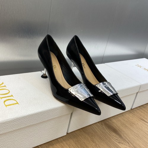 超奇跡の入荷☆ ディオール 激安通販 ファッションショーの高定La Parisienneシリーズの異形ヒールの尖った女単靴