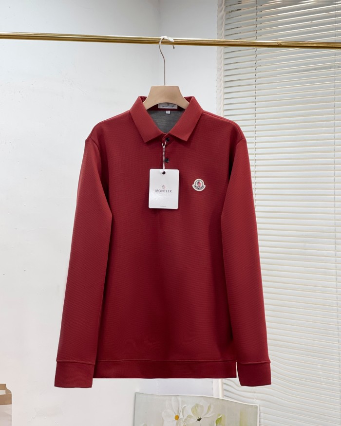 高品質 モンクレール n級品 メンズシルクワッフルポロシャツ4色