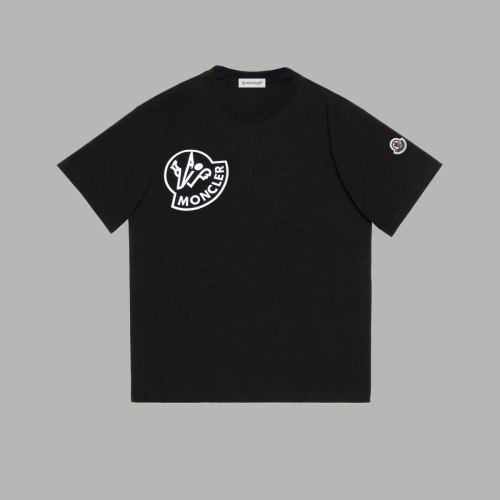 日本未入荷 モンクレール コピー 春夏2024 SS胸元ロゴパッチワーク刺繍ロゴ半袖Tシャツ