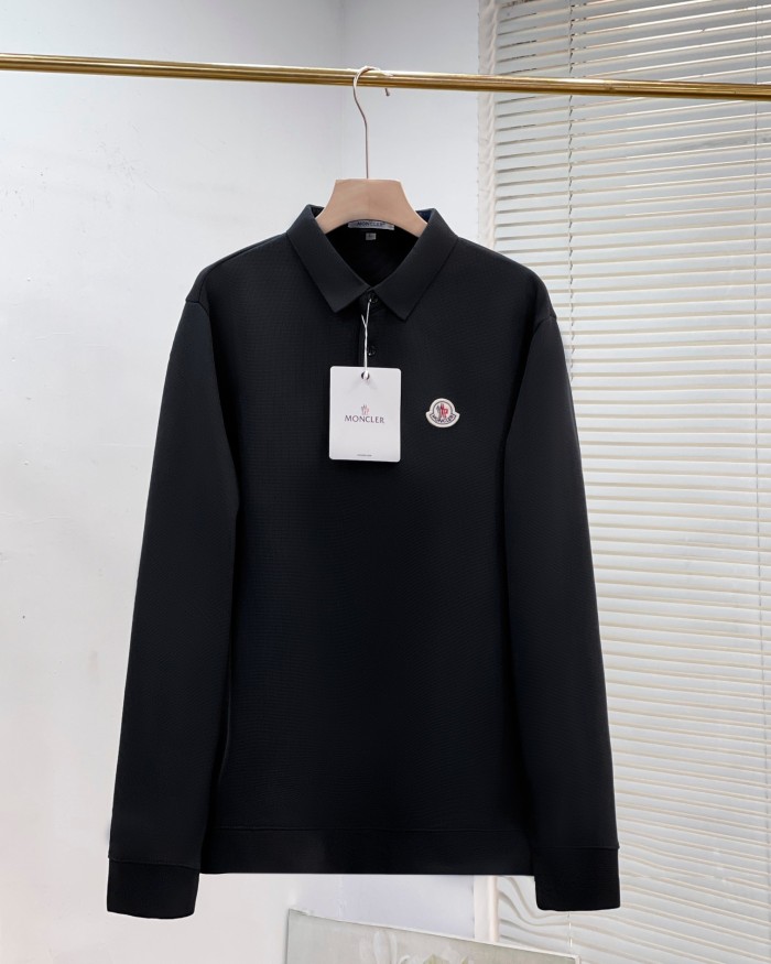 高品質 モンクレール n級品 メンズシルクワッフルポロシャツ4色