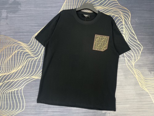 稀少 フェンディ 激安通販 2024春夏新作刺繍ロゴラウンドネック半袖Tシャツ2色