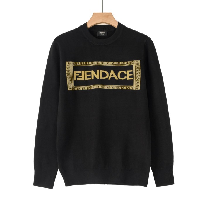 超話題! フェンディ コピーおすすめ FENDI×ファン・サンチョルVERSACE連名ジャカードニットプルオーバーセーター